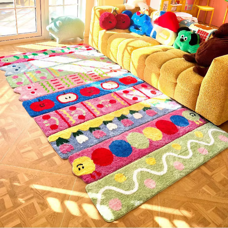 Tapis tufté puzzle avec motif de dessin animé
