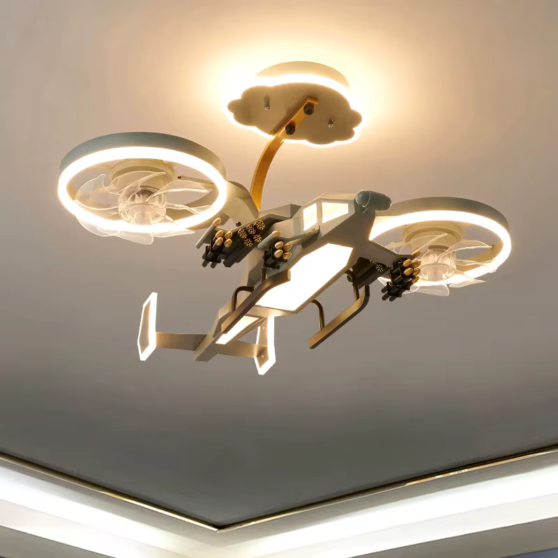 Enfants avion ventilateur de plafond avec lumières pour chambre étude maternelle chambre d'enfants décoration Led éclairage Lustre Lustre lampe