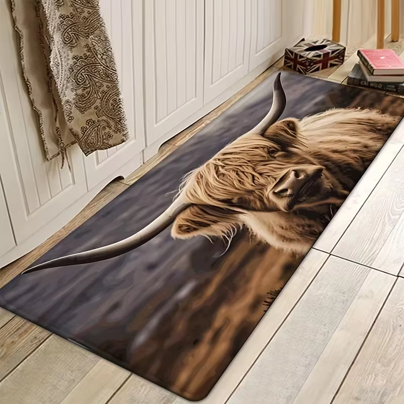 Tapis de sol à motif Highland Cow