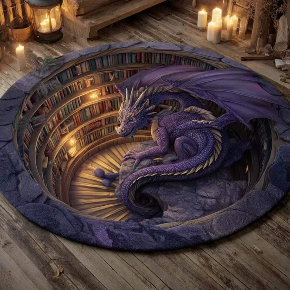 Tapis d'illusion 3D Dragon Mystique