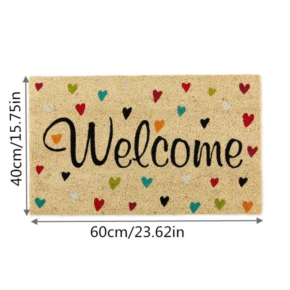 Tapis de Bienvenue Amusant en Polymère pour Porte d'Entrée Extérieure et Intérieure