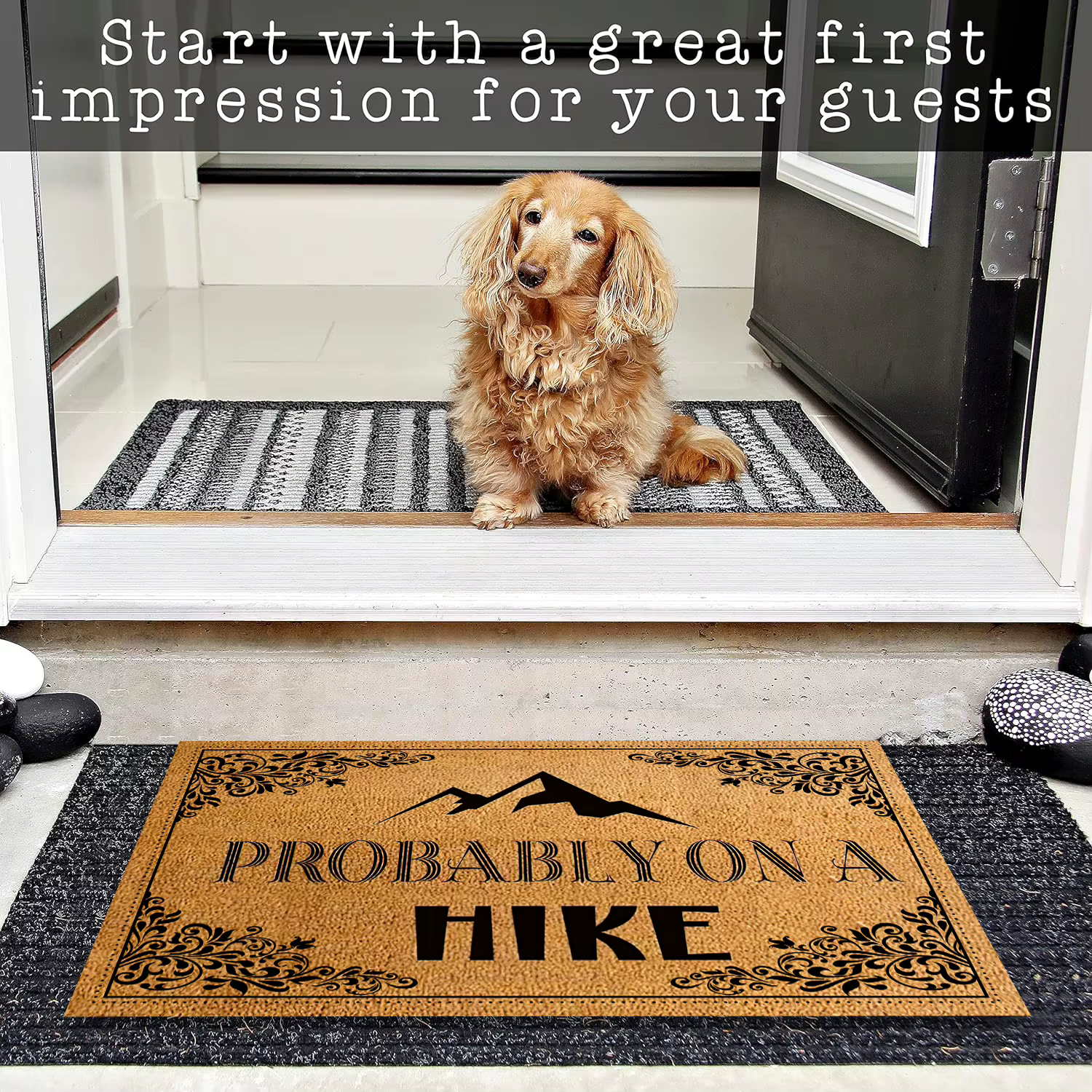 Probably sur une randonnée tapis de porte pour sol en caoutchouc anti-dérapant drôle paillasson d'entrée porche extérieur cuisine porte tapis décor à la maison