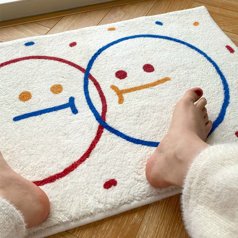 Tapis japonais souriant mignon