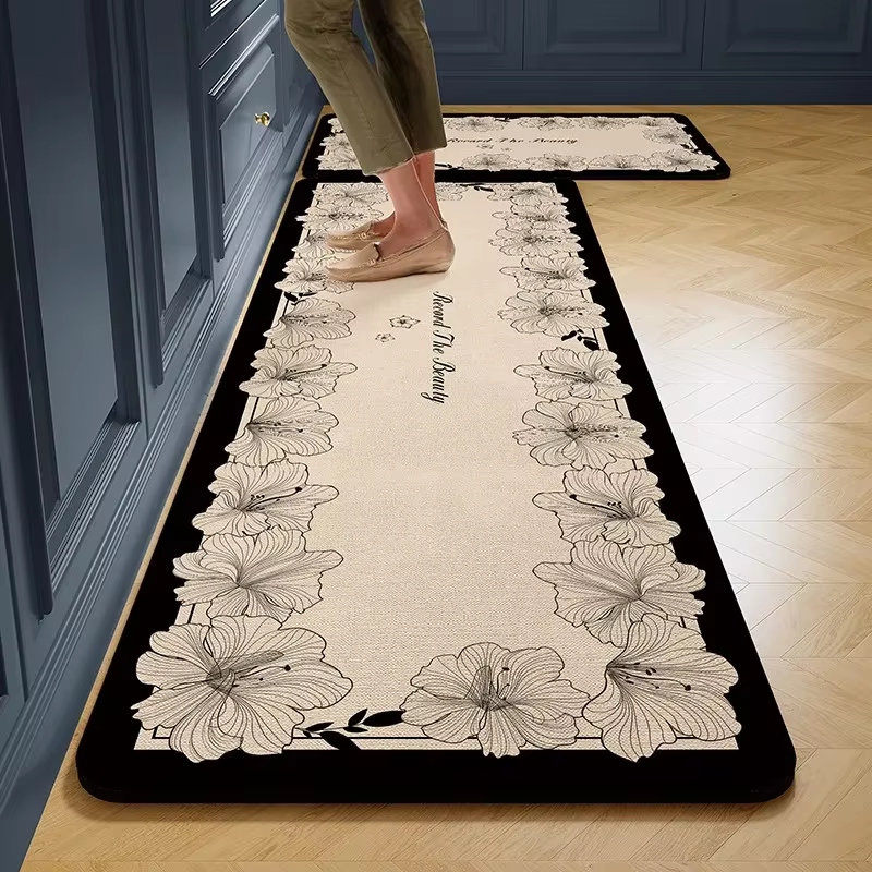 Tapis de sol de cuisine imperméable en PVC