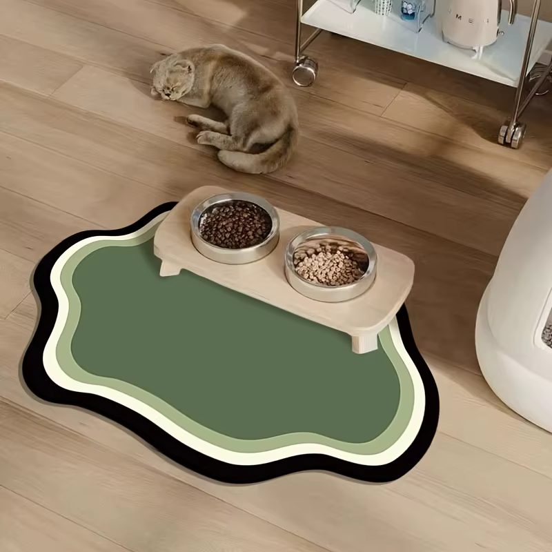 Tapis d'alimentation absorbant pour animaux de compagnie