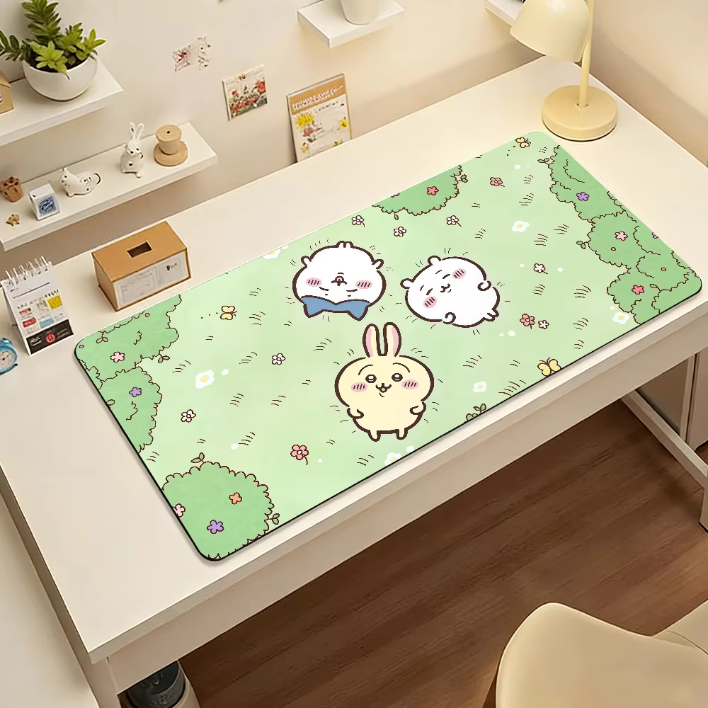 Tapis de souris Cartoon C-Chiikawa pour le bureau, les jeux et les claviers, antidérapant, grand format, imperméable