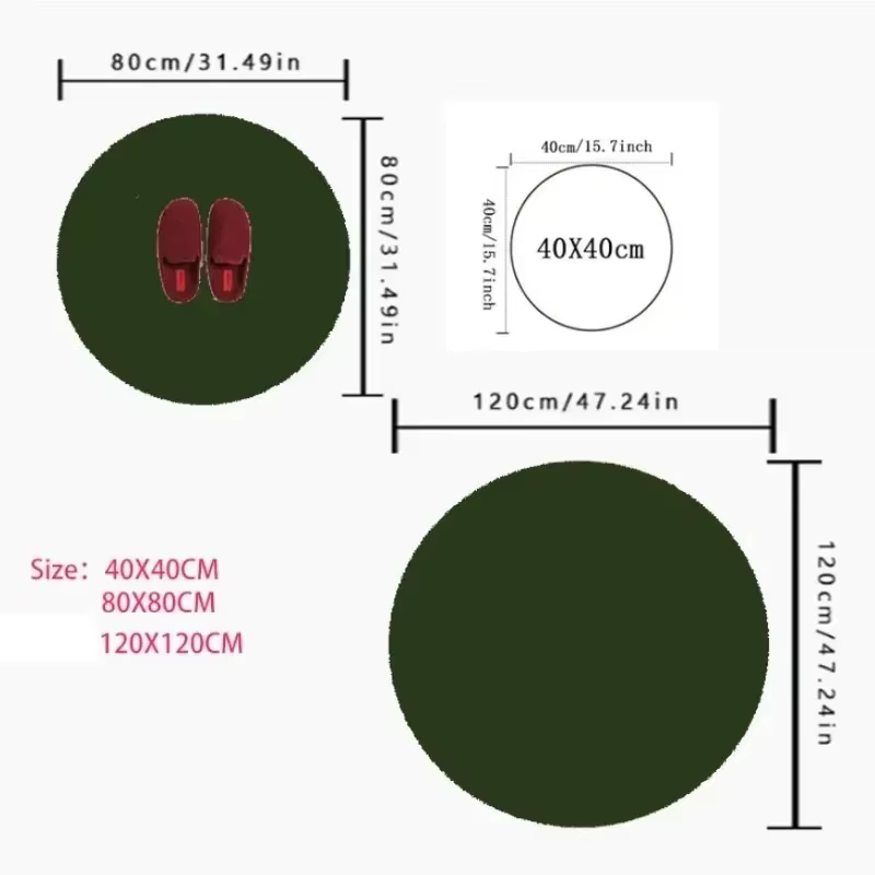 Tapis rond insonorisant et anti-salissure pour bureau