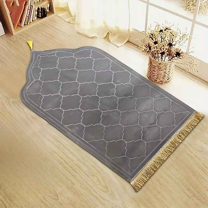 Tapis de prière épais avec glands