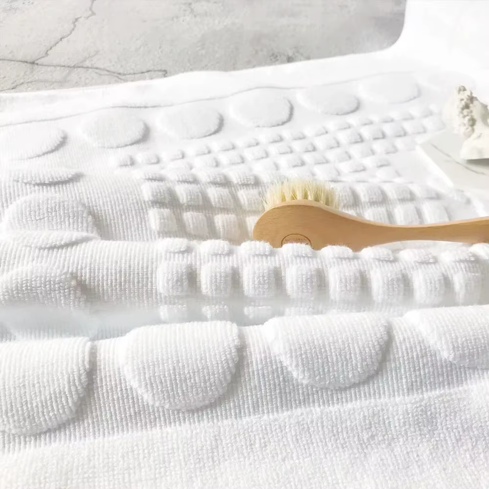 Tapis de bain en coton absorbant l'eau non ald