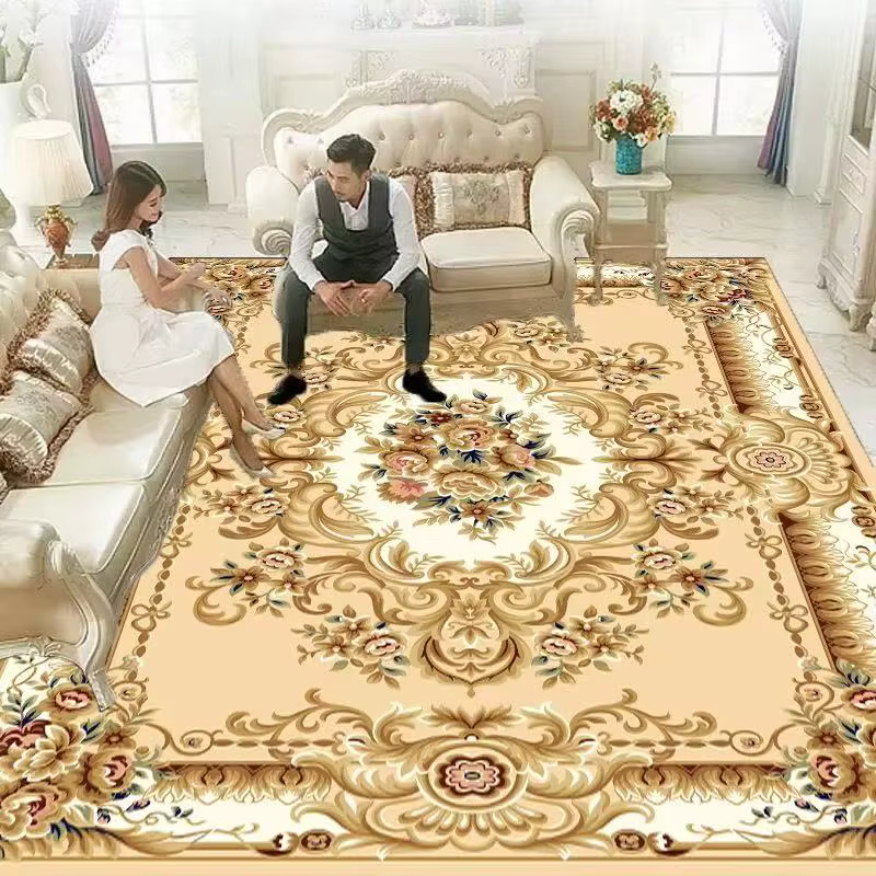 Tapis persan rétro pour la décoration de la maison, style européen, tapis de salon, côté canapé, grande surface, lea, porte d'entrée, Everakroom, polymères de sol