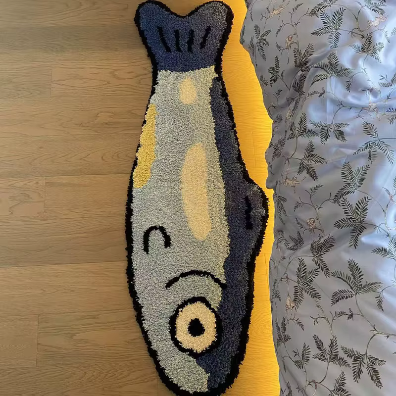 VIKAMA dessin animé saumon chambre chevet tapis décoratif