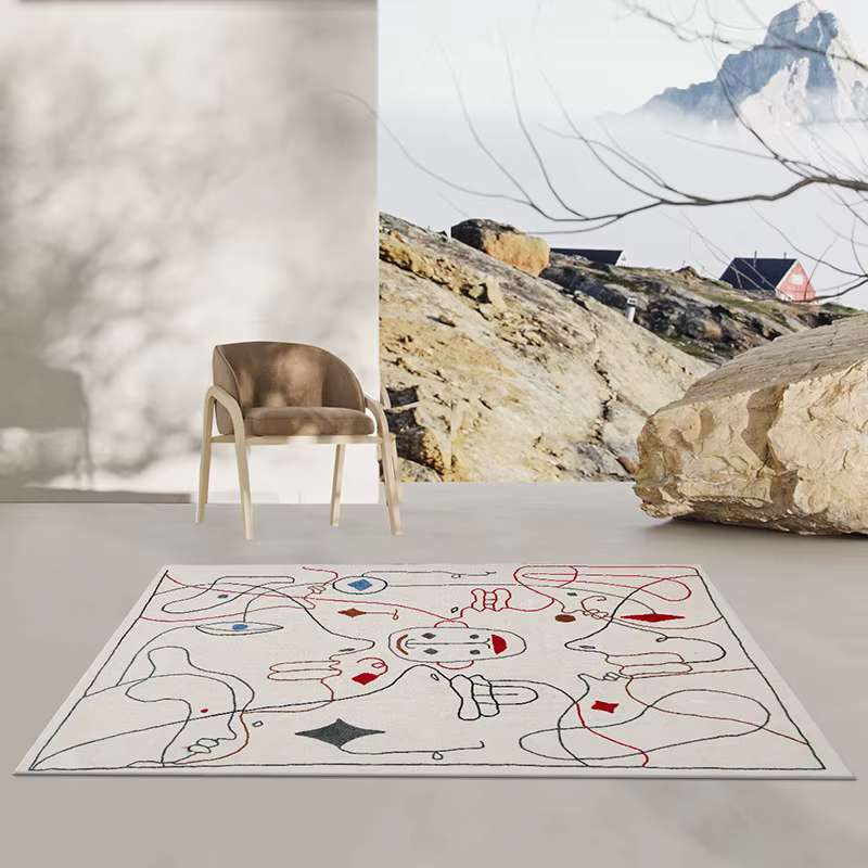 Tapis en polyester pour salon