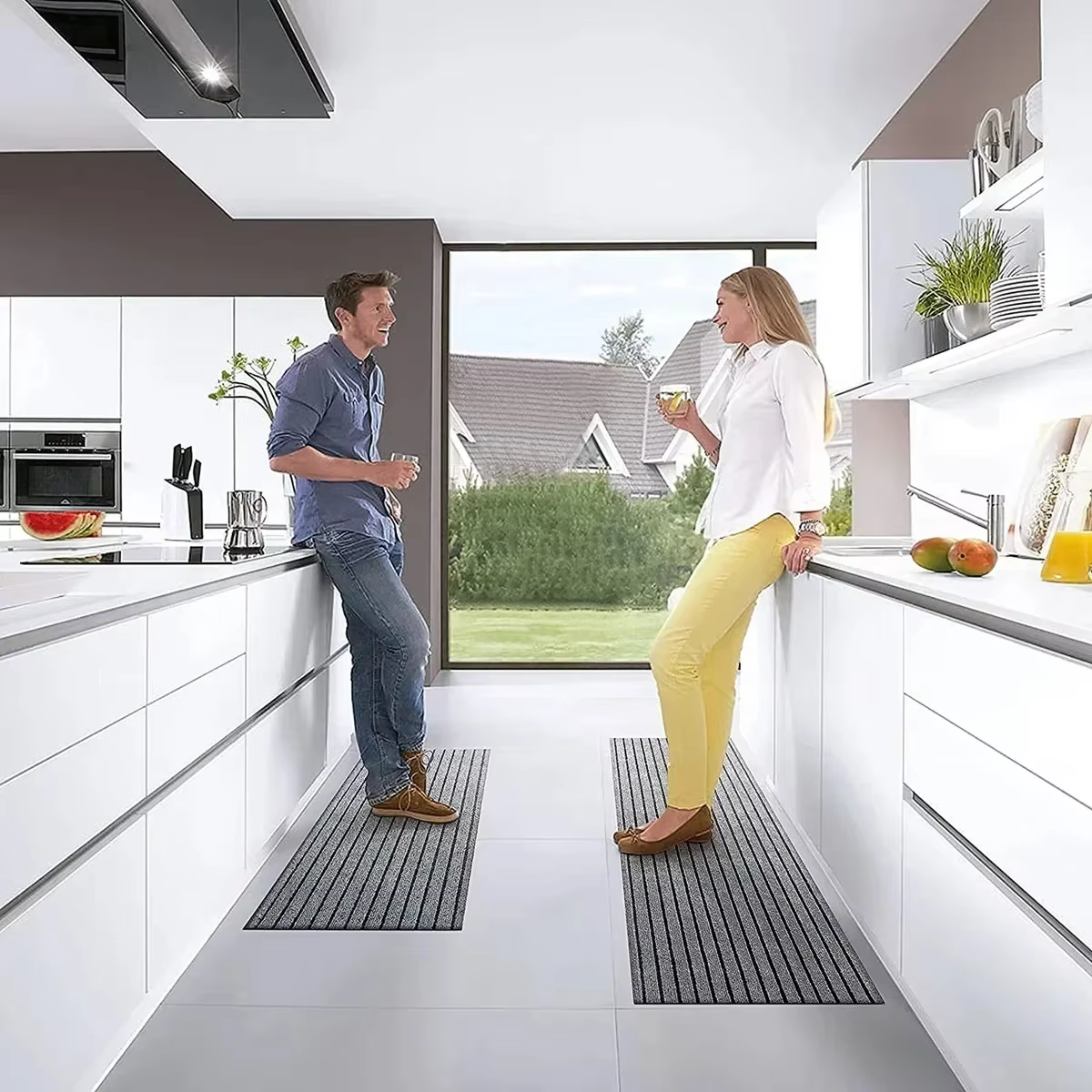 Tapis de cuisine antidérapant absorbant l'eau