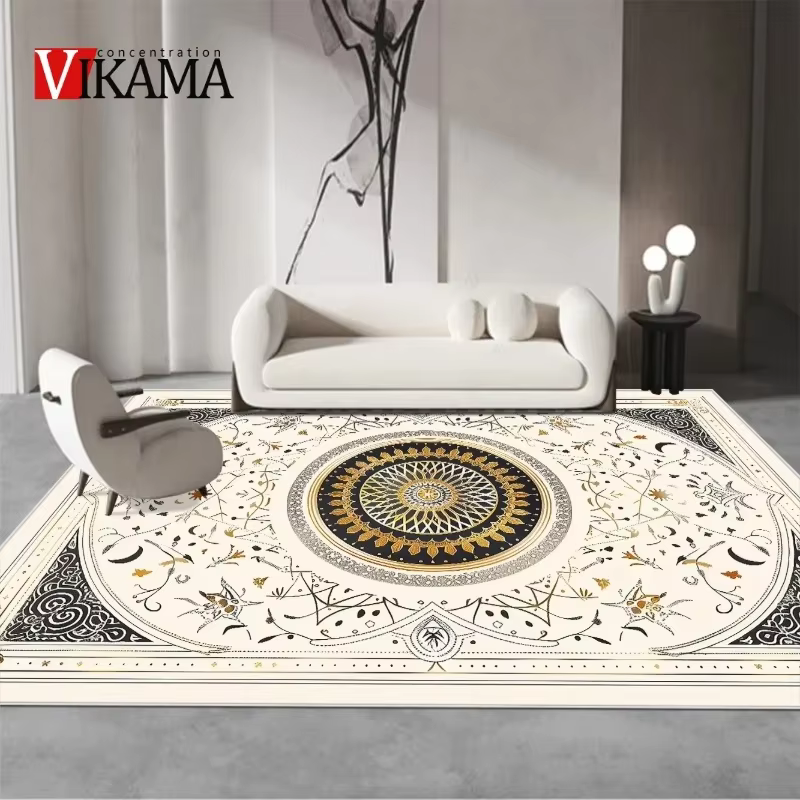 VIKAMA persan luxe cristal velours tapis rouge salon grande taille