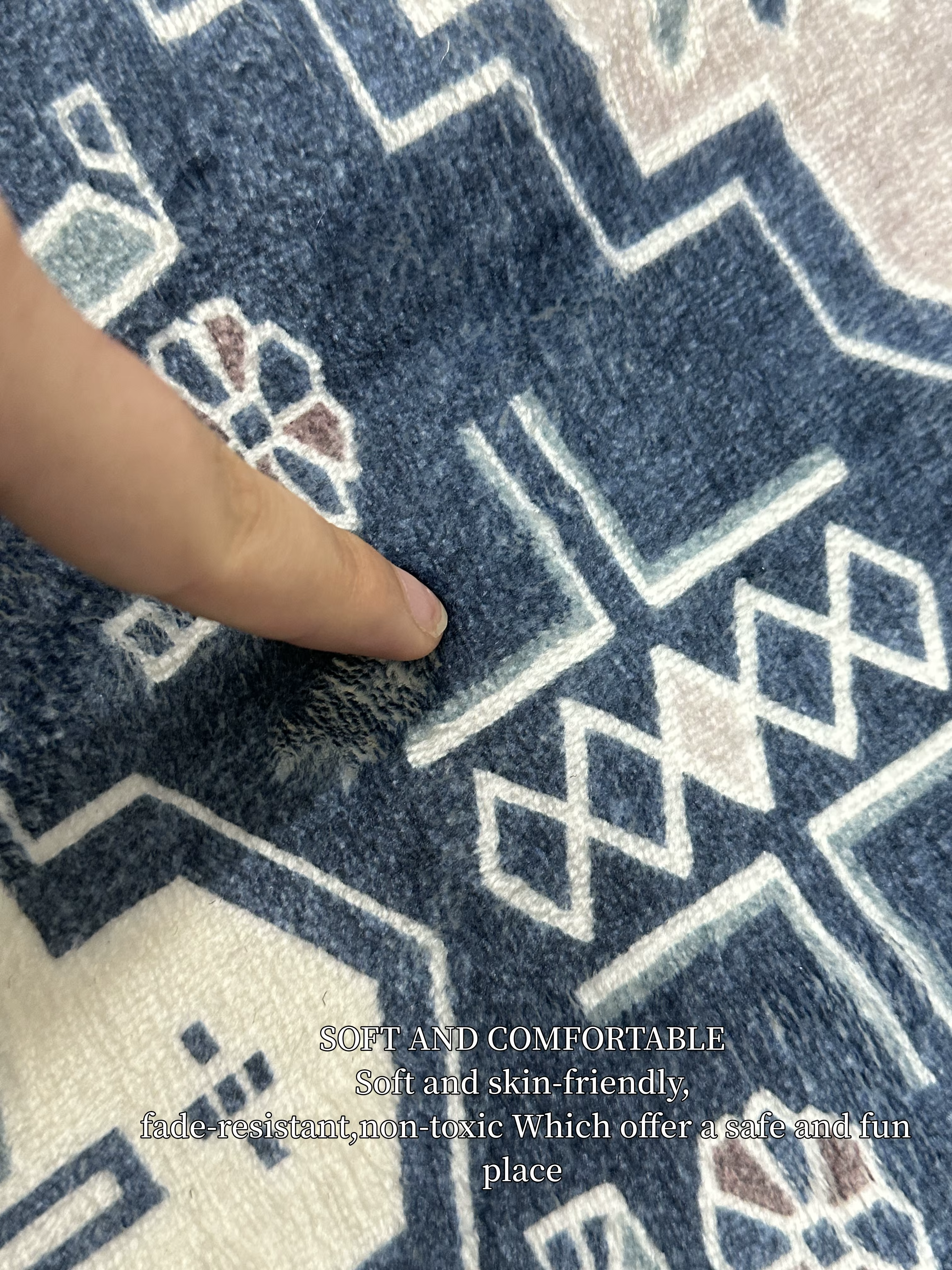 VIKAMA – tapis en peluche lavable imprimé zèbre