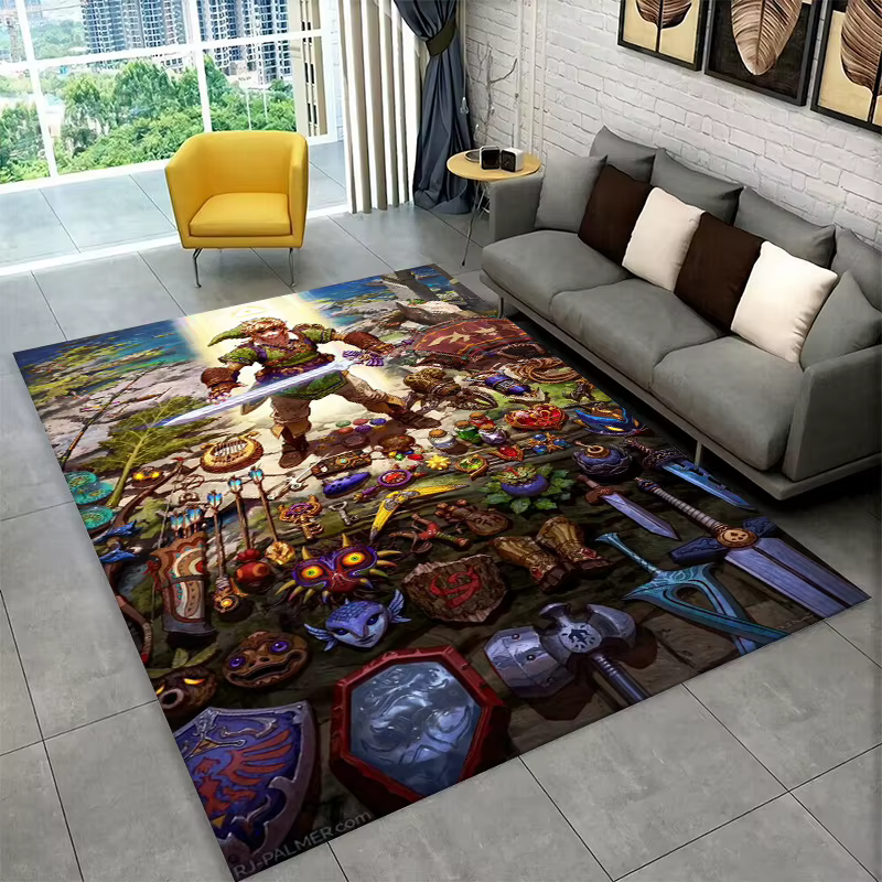 Tapis classique Z-Zelda Cartoon Link pour salle de jeux