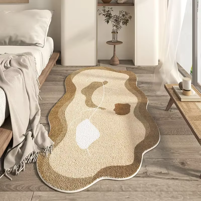Tapis irrégulier de style crème