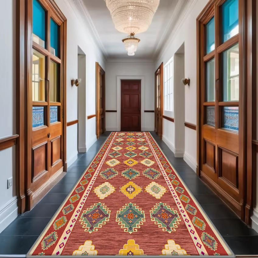 Tapis de couloir Long rouge persan