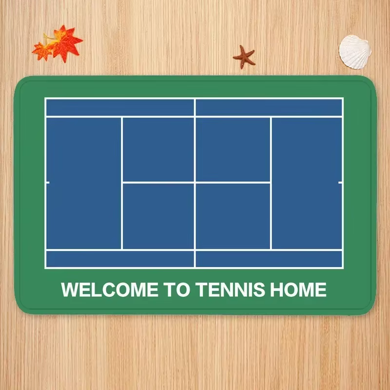 Tapis de porte de cour de tennis antidérapant