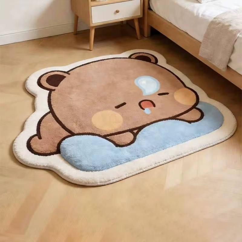 Tapis de dessin animé Panda Bubu et Yier