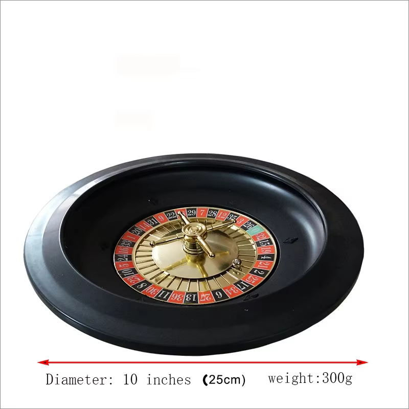Ensemble d'accessoires de jeu de Roulette de Casino de 10 pouces, avec nappe, jetons de Poker pour Bar KTV, jeu de fête, plateau de divertissement
