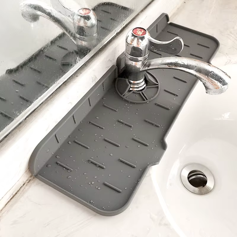 Tapis absorbant en Silicone pour robinet de cuisine, protection contre les éclaboussures d'évier, tampon de vidange d'eau, protection de comptoir, coussin de Table, tapis de Place pour salle de bains