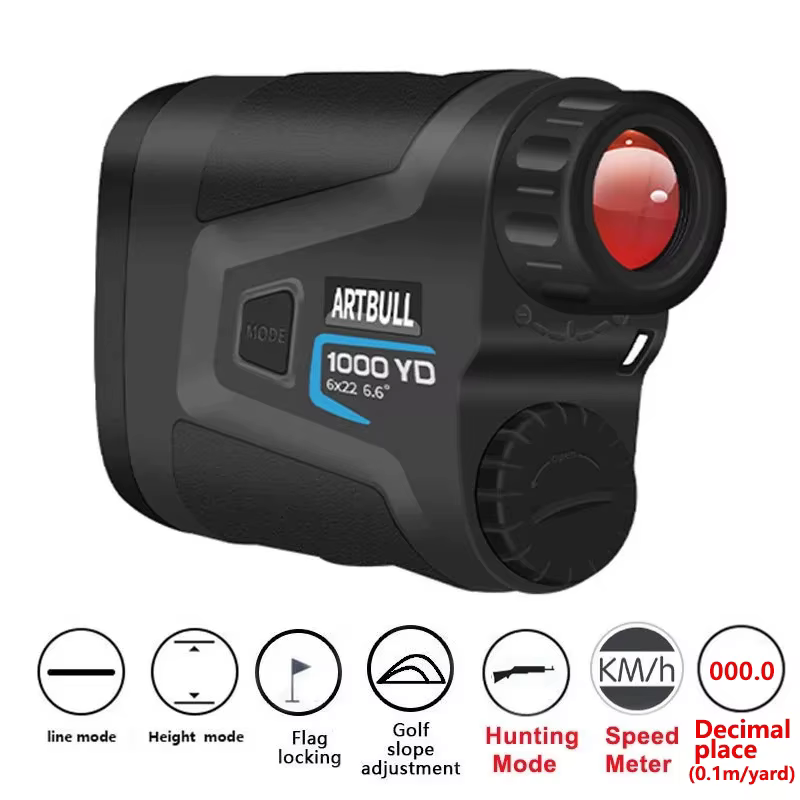Télémètre Laser chasse en plein air 1200M 650M télémètre de Golf avec verrouillage du drapeau pente réglable télémètre monoculaire