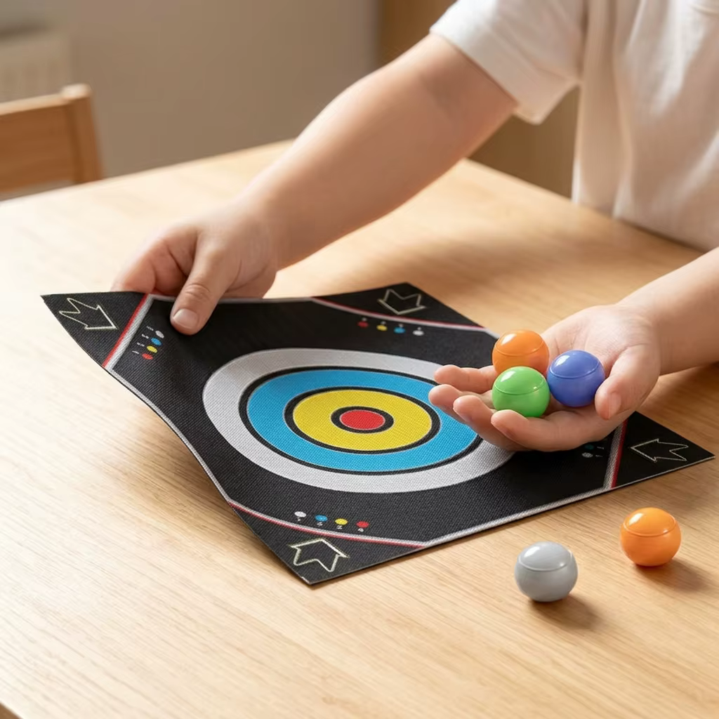 Jeu de société de billard silencieux pour enfants, tapis de table en tissu, jeu de tir éducatif multijoueur pour fêtes de famille