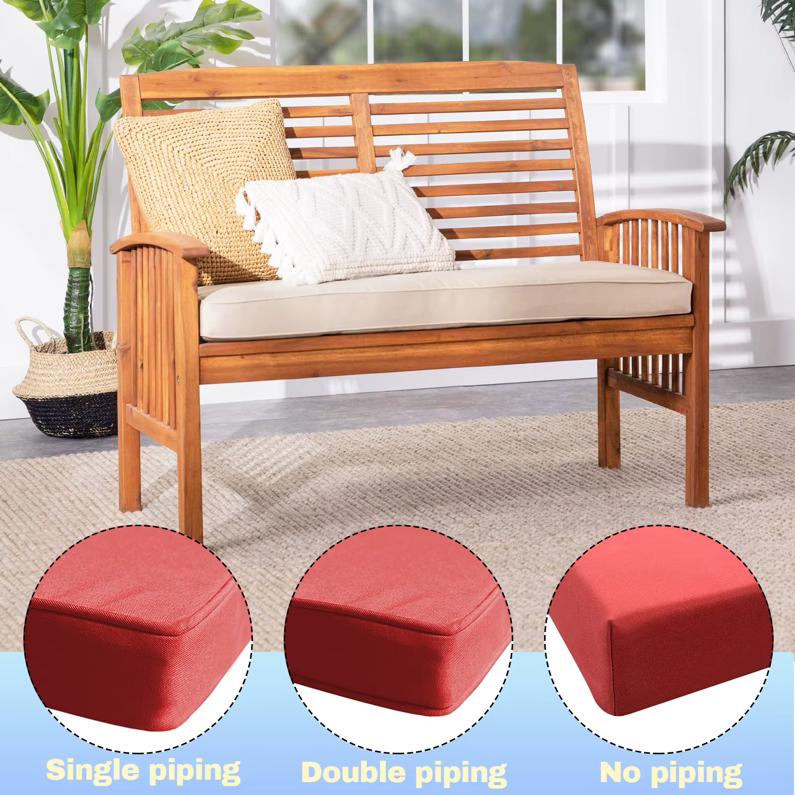 Housse de coussin de chaise imperméable d'extérieur personnalisée