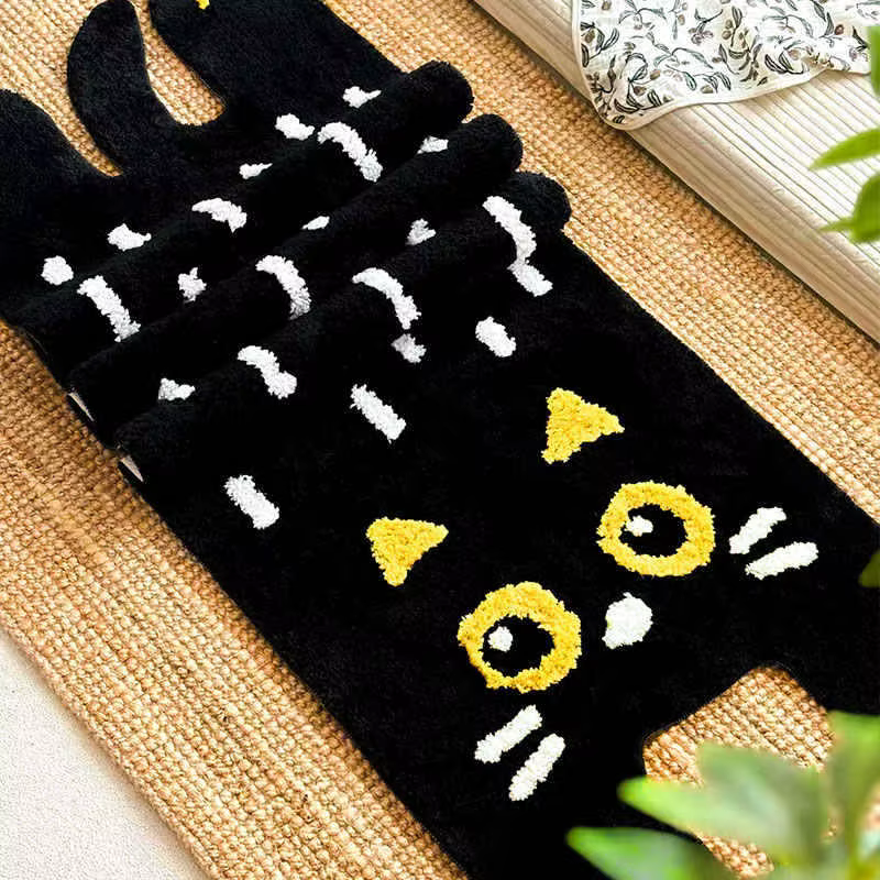 Tapis chat noir de dessin animé