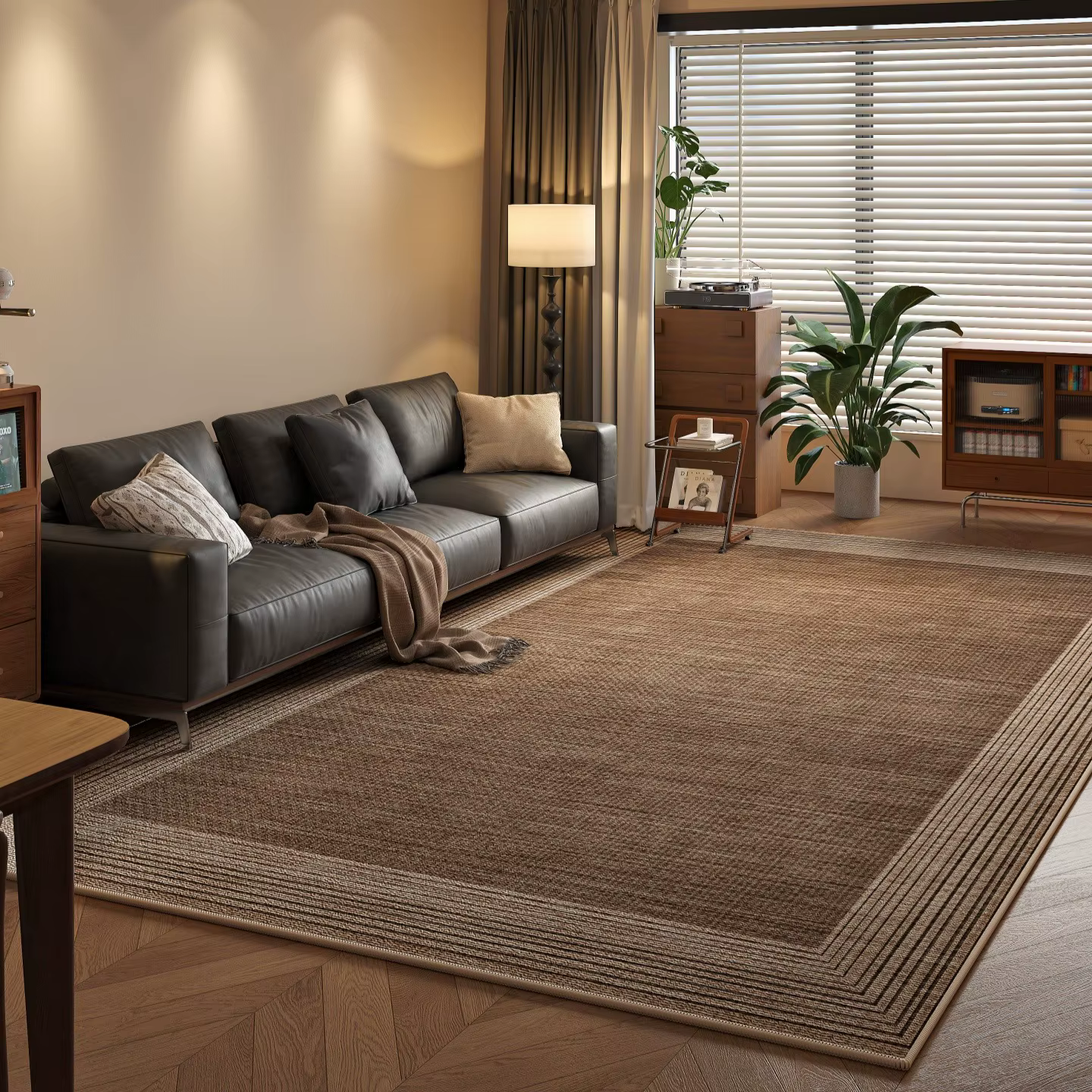 Tapis de grande surface pour salon