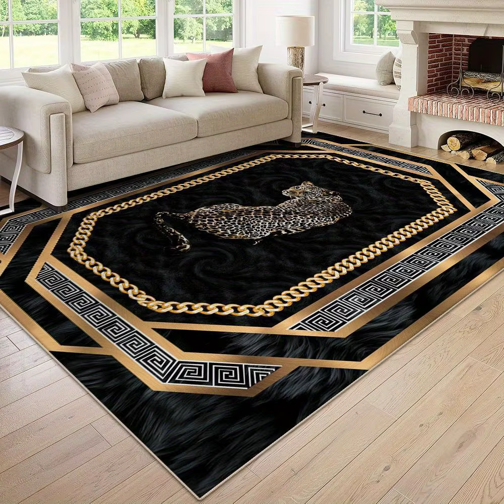 Tapis de luxe doré moderne