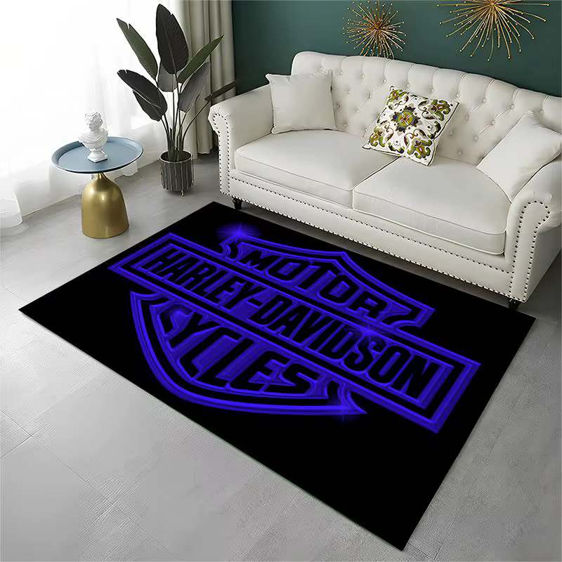 Tapis antidérapant rétro H-Harleys Racing Moto pour salon