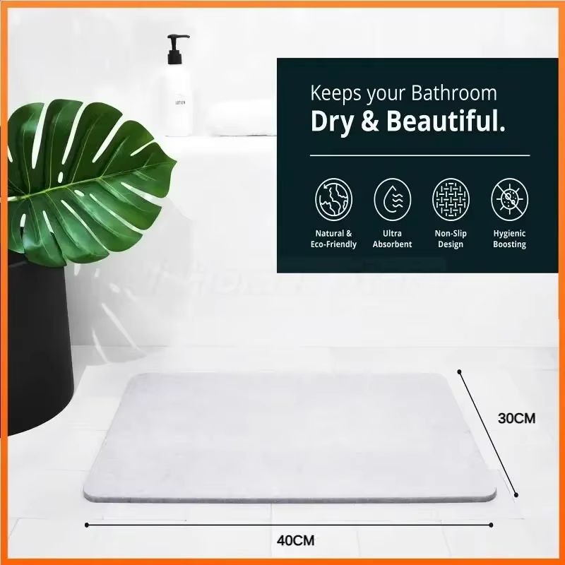 Tapis de bain en pierre pour salle de bain