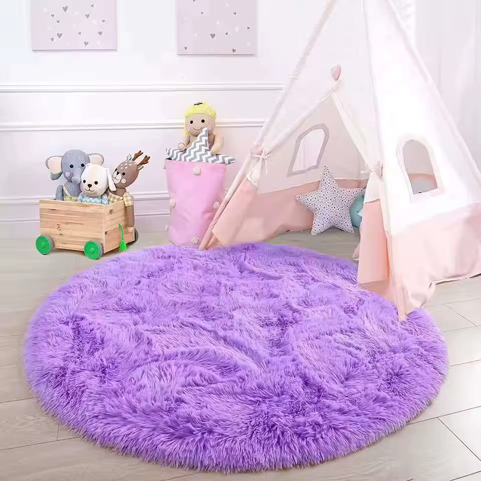 VIKAMA tapis ronds moelleux pour chambre de filles