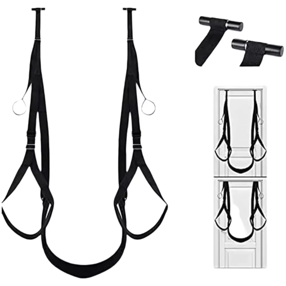 Balancelle de porte pour couples adultes, pour divertissement et positions intimes, avec sangle réglable et siège de retenue bondage