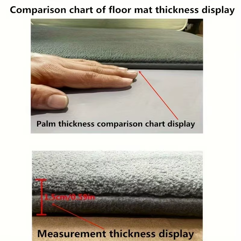 Tapis de toilette en forme de U en mousse à mémoire de forme