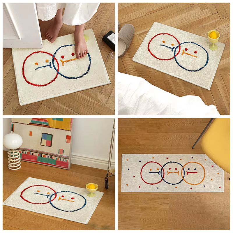 Tapis japonais souriant mignon