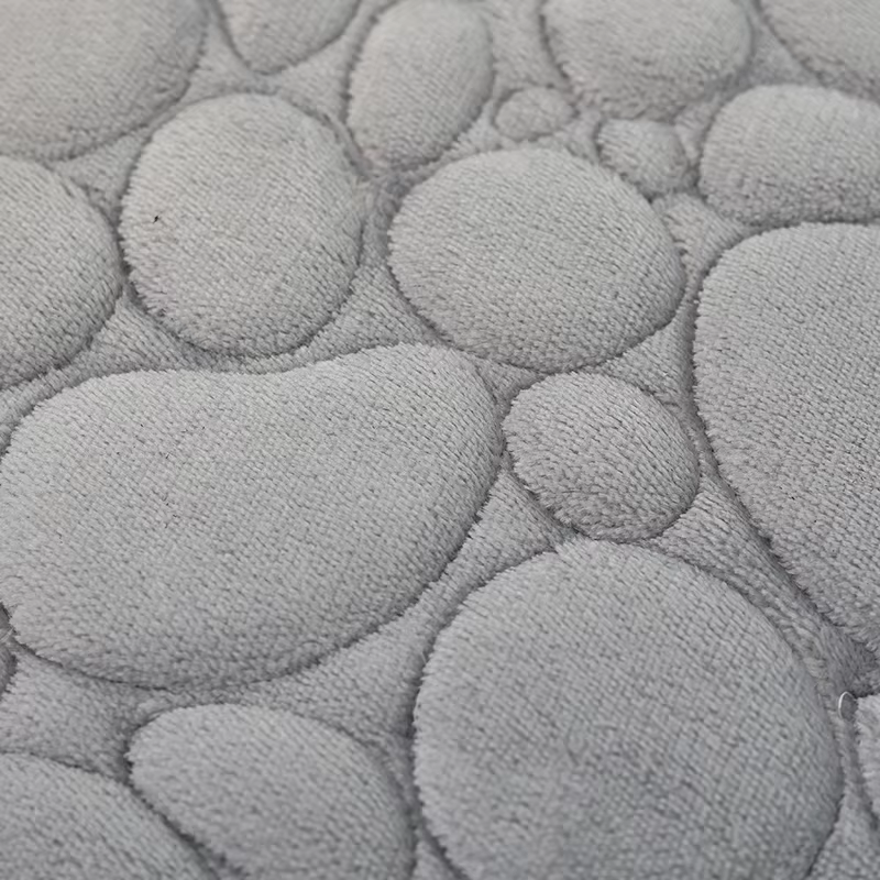 Tapis de sol en velours corail brodé, tapis de salle de bain, tapis absorbant en éponge en forme de U, tapis de porte, ensemble de deux pièces