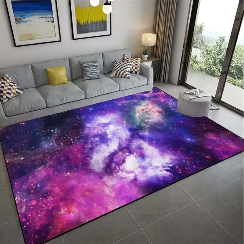 Tapis Planète Spatiale, Tapis Ciel Étoilé pour Salon, Tapis Illusion, Tapis de Décoration Maison, Tapis de Chambre, Tapis pour Enfants, Tapis de Zone