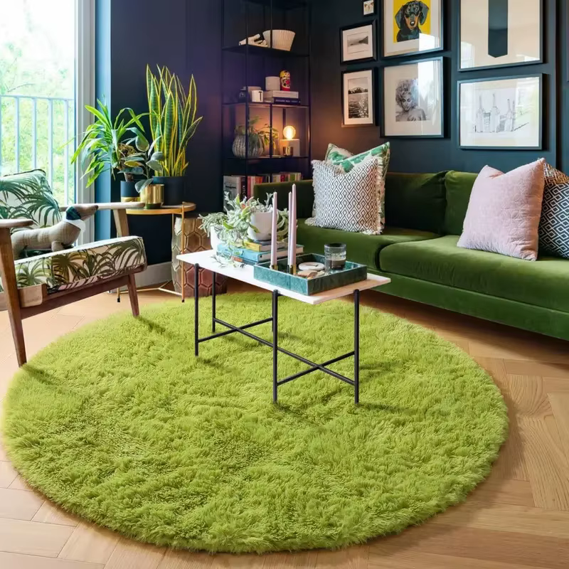 Tapis rond doux et moelleux VIKAMA