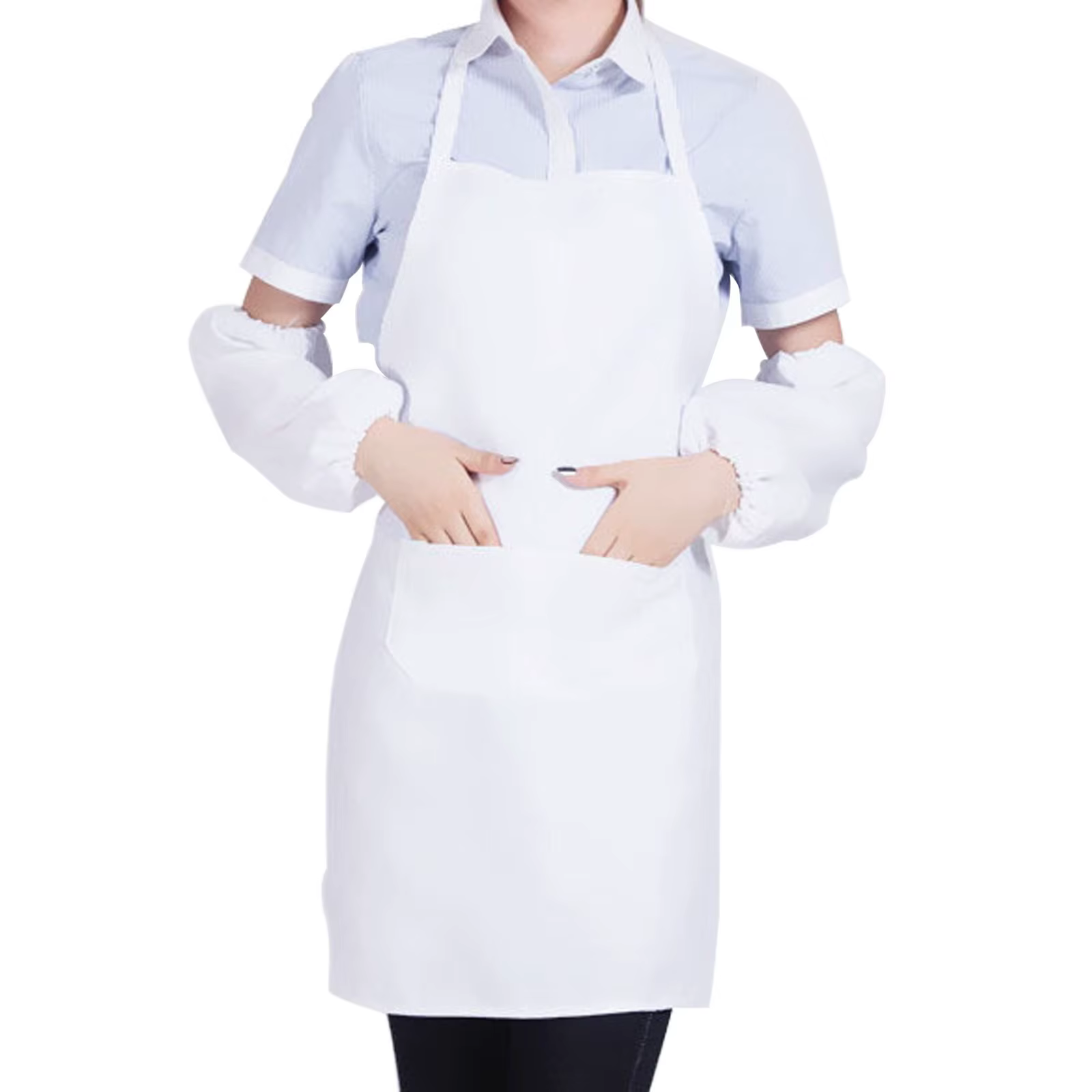 Tabliers de cuisine blancs pour femmes et hommes, 1/3 pièces, tablier de travail de Chef pour gril, Restaurant, Bar, boutique, cafés, uniforme de Studios d'ongles de beauté