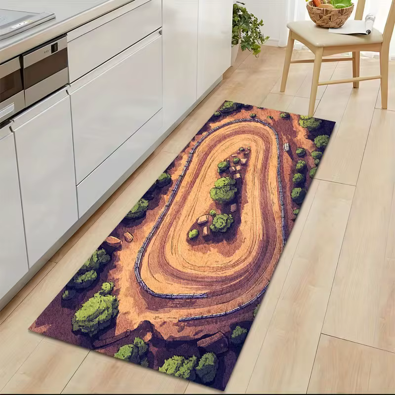 Tapis de sol Piste de course et Circulation urbaine, Décoration intérieure