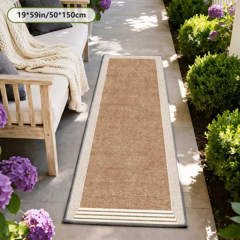 VIKAMA Tapis d'extérieur minimaliste antidérapant facile à nettoyer
