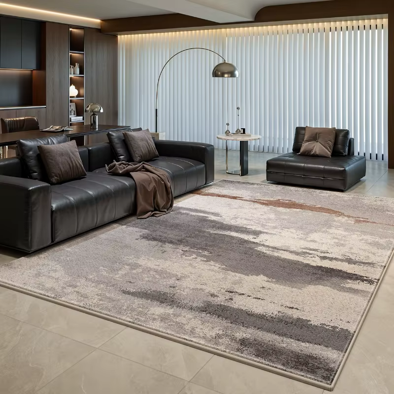 Tapis lavable de grande surface pour salon