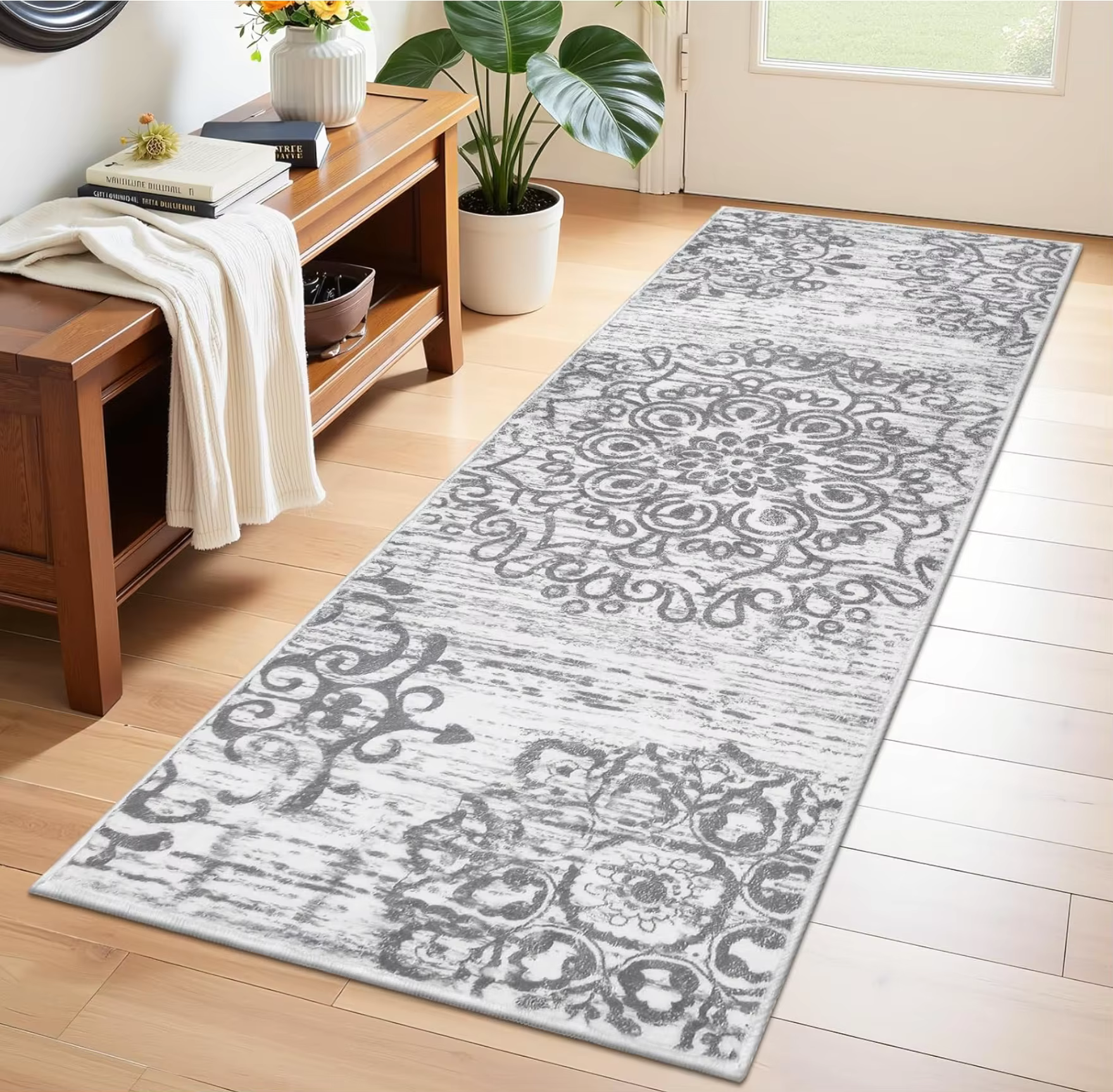 Tapis long à thème motif vintage