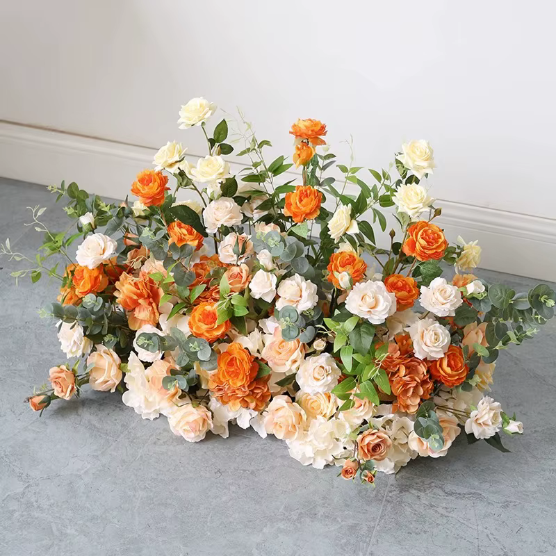 Hortensia rose orange pour décoration de fond de mariage