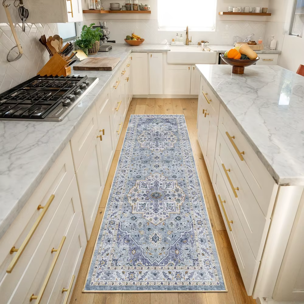Tapis de cuisine à motif floral
