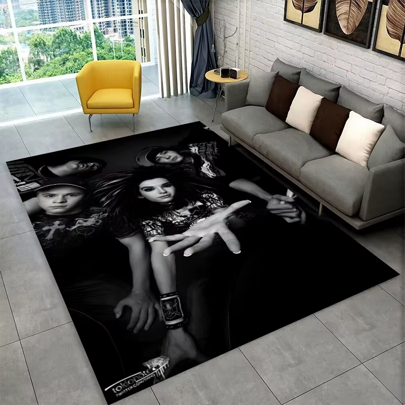 Tapis Rock Band Tokio Hotel Bill Kaulitz pour chambre à coucher