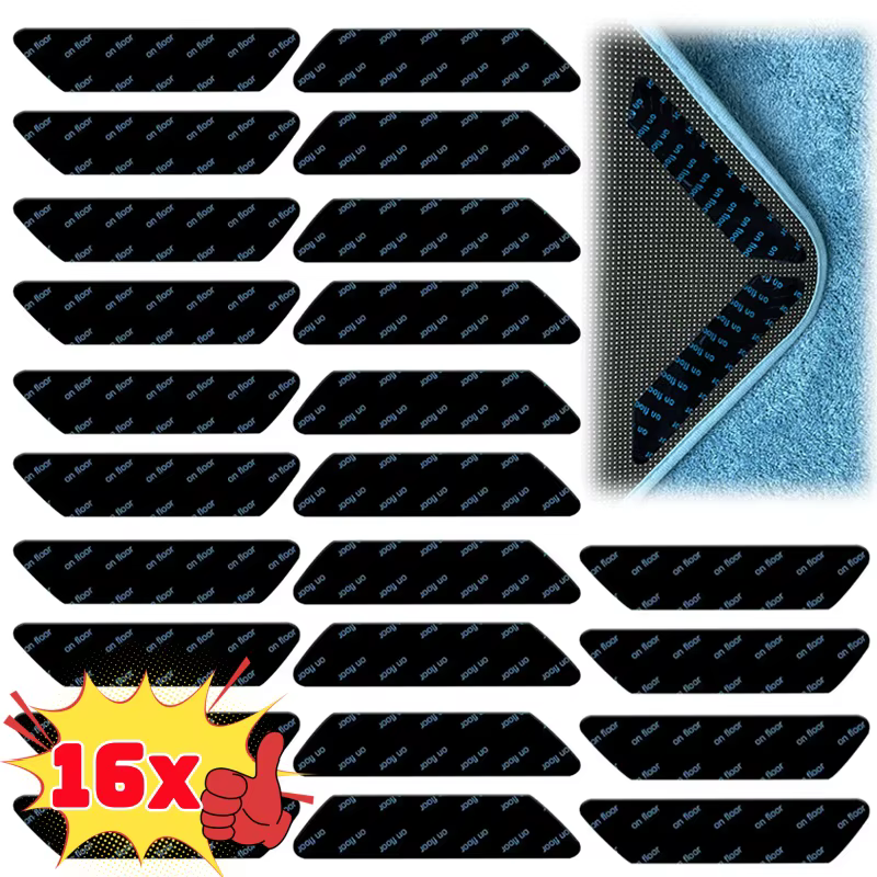 8/16 pièces plus récent tapis autocollants antidérapants lavable Anti Curling